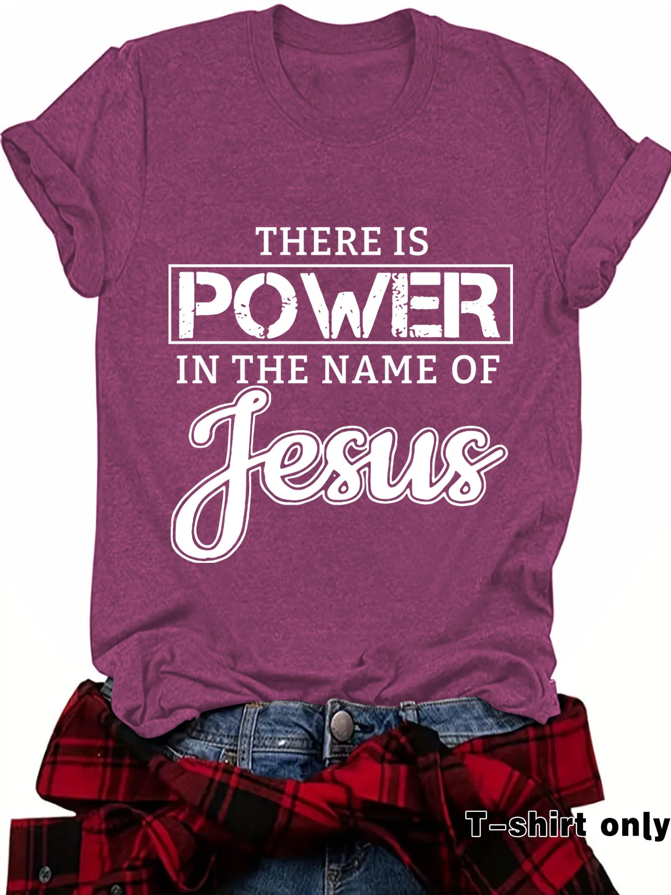 THE IS POWER Letter Short Sleeve